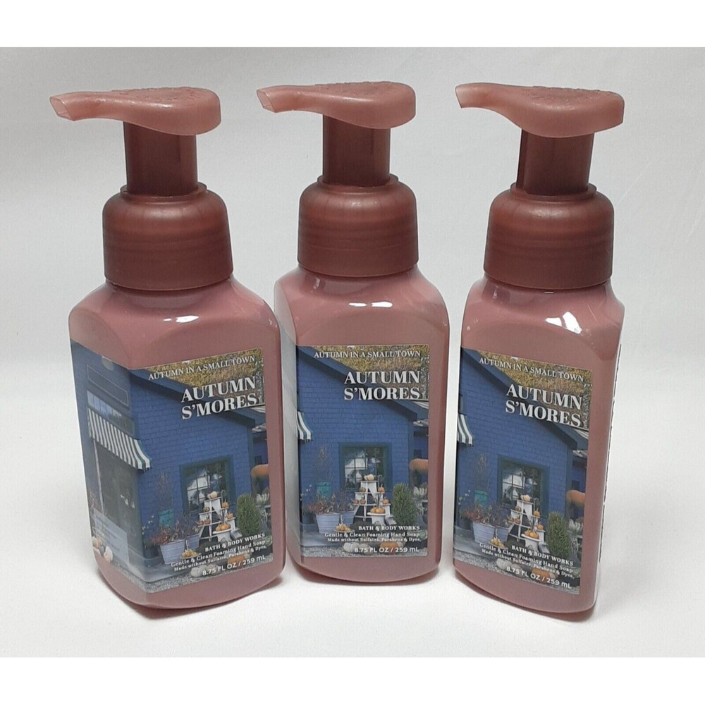 BATH & BODY WORKS - x3 Autumn S'Mores - Foaming Hand Soap - 8.75 Oz
